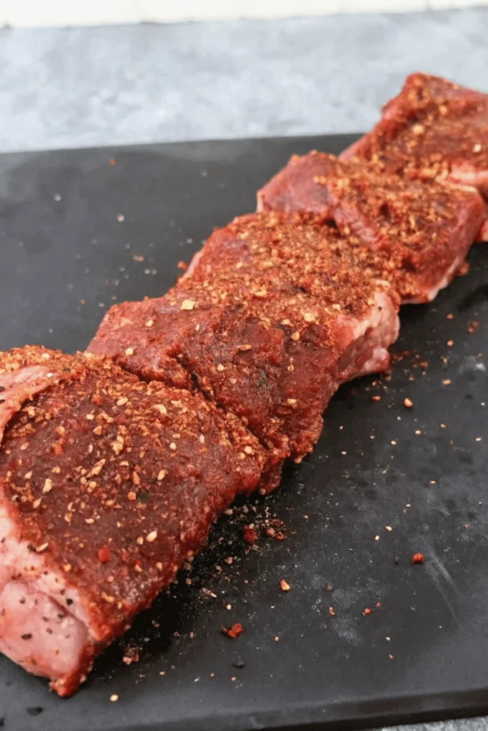 Rotisserie Picanha Steak – Juicy Brazilian Beef Recipe 7 Picanha rotating on a grill rotisserie with golden crust