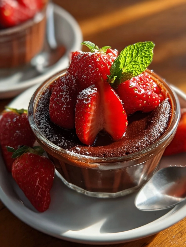 No Bake Chocolate Strawberry Pudding Dessert