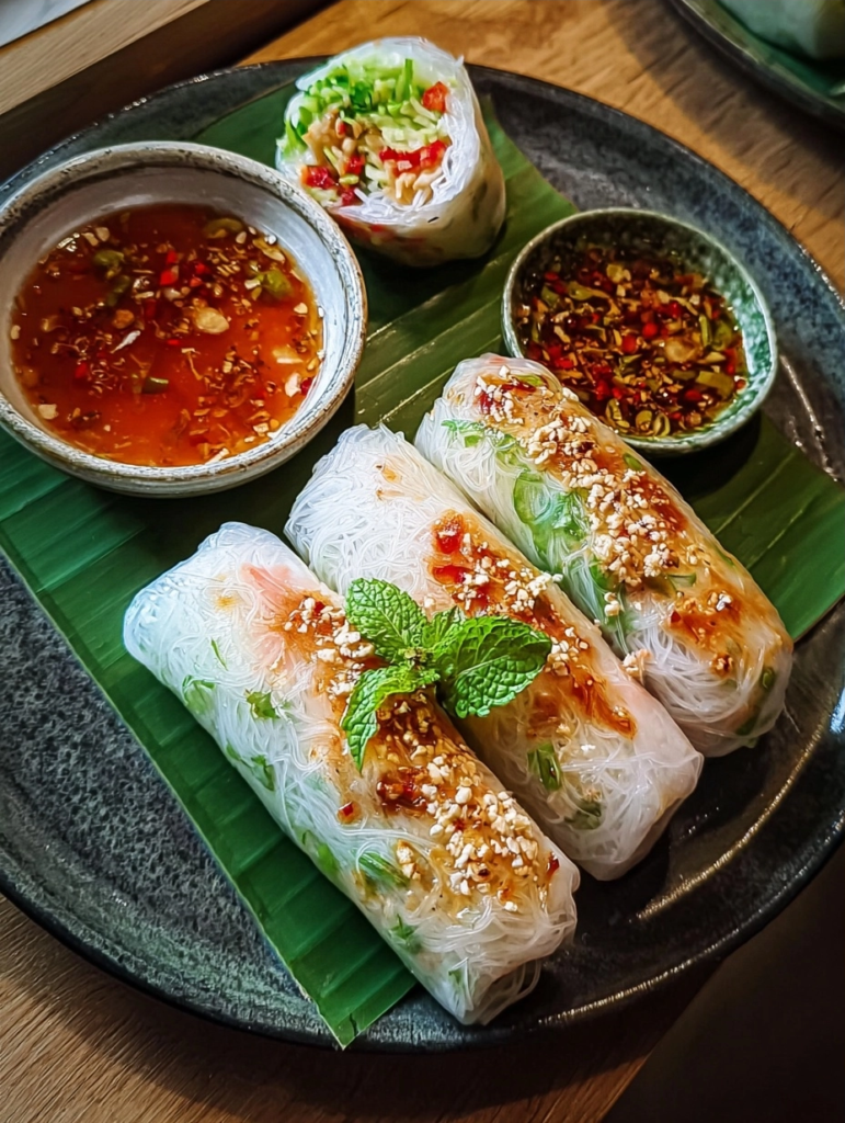 Rice Paper Noodle Rolls: Quick Air Fryer Delight