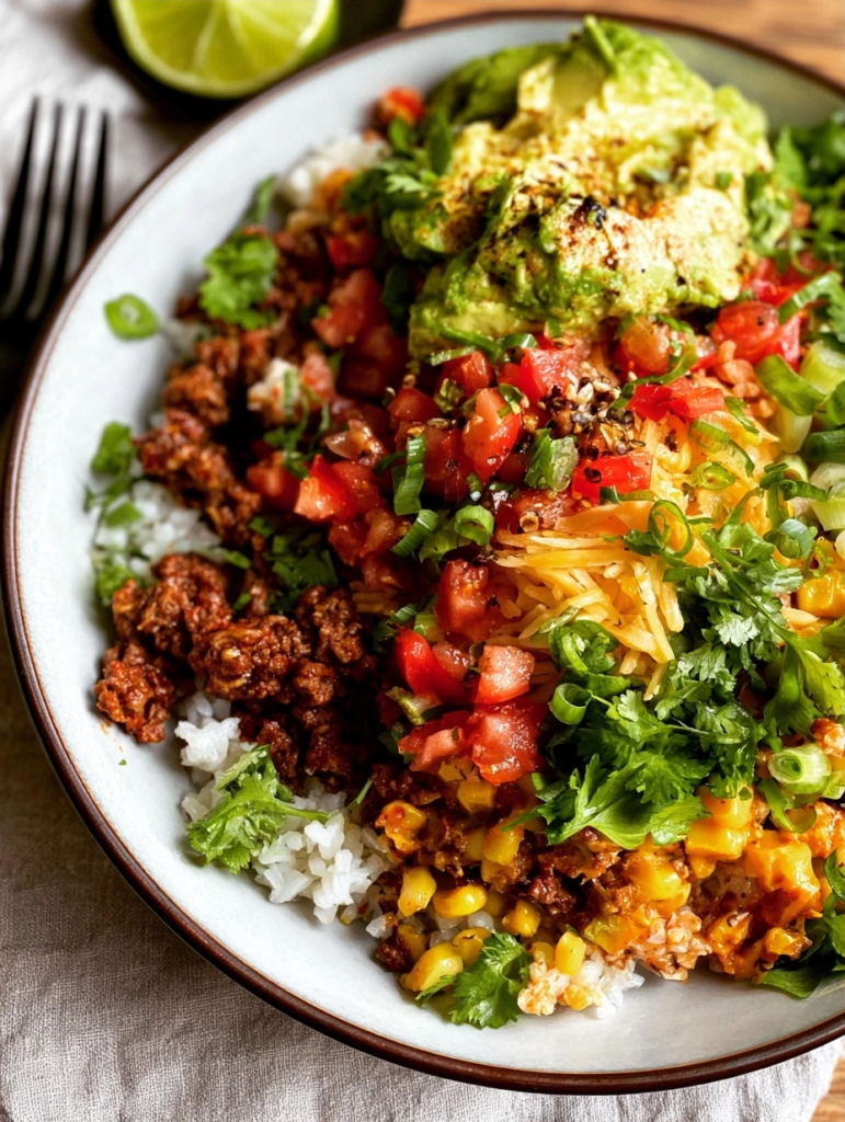 Ground Beef Taco Bowl Recipe