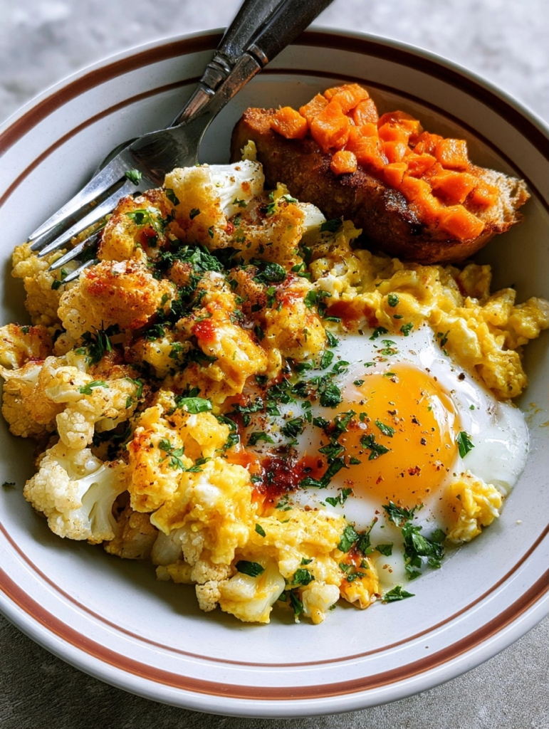Eggs Cauliflower Bowl for Healthy Quick Meals