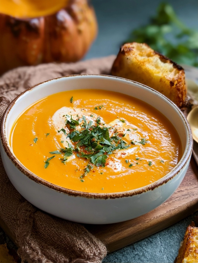 Pumpkin soup is the perfect creamy autumn meal